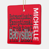 Babysitter Extraordinaire CUSTOM Keramisch Ornament (Links)