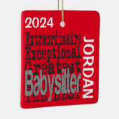 Babysitter Extraordinaire CUSTOM Keramisch Ornament (Rechts)