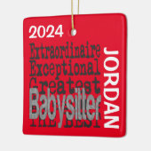 Babysitter Extraordinaire CUSTOM Keramisch Ornament (Links)