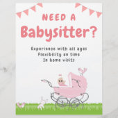 Babysitter Flyer (Voorkant)