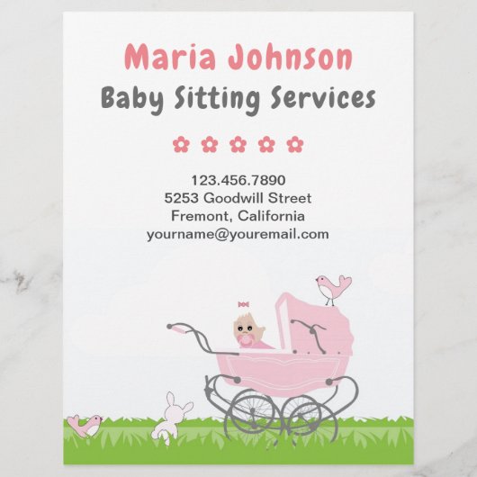 Babysitter Flyer (Achterkant)