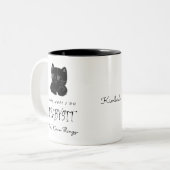 Babysitter I Babysit & Know Dingen Gift Tweekleurige Koffiemok (Voorkant links)