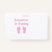 Babysitter in opleiding badge (Achterkant)