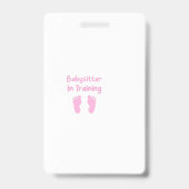 Babysitter in opleiding badge (Achterkant)