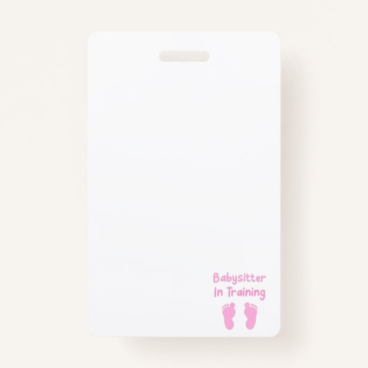 Babysitter in opleiding badge (Voorkant)