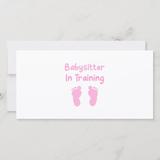Babysitter in opleiding bedankkaart (Voorkant)