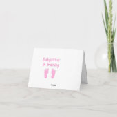 Babysitter in opleiding bedankkaart (Achterkant)
