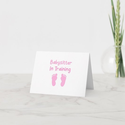 Babysitter in opleiding bedankkaart (Voorkant)