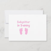 Babysitter in opleiding bedankkaart (Achterkant)