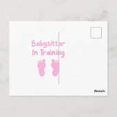 Babysitter in opleiding briefkaart (Achterkant)