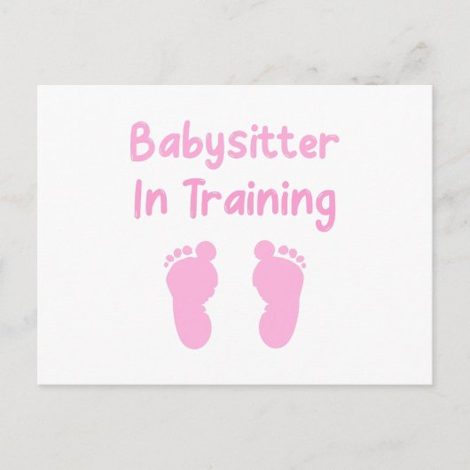 Babysitter in opleiding briefkaart (Voorkant)