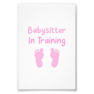 Babysitter in Opleiding Foto Afdruk