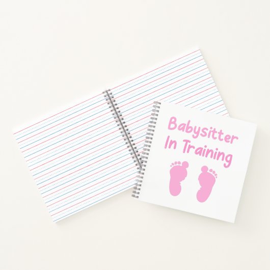 Babysitter in opleiding notitieboek (Binnen)