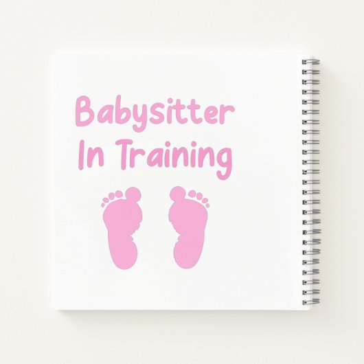 Babysitter in opleiding notitieboek (Achterkant)