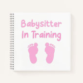 Babysitter in opleiding notitieboek (Voorkant)