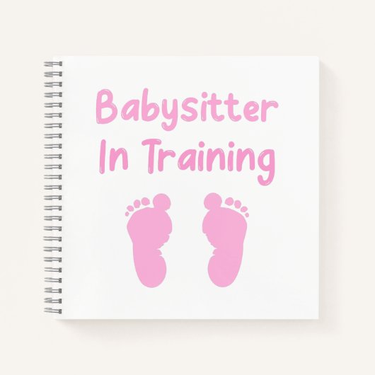 Babysitter in opleiding notitieboek (Voorkant)