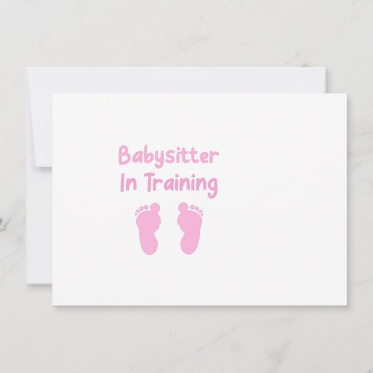 Babysitter in opleiding notitiekaartje (Achterkant)