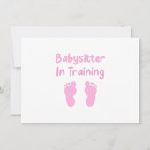 Babysitter in opleiding notitiekaartje (Voorkant)