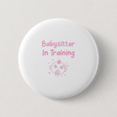Babysitter in opleiding ronde button 5,7 cm (Voorkant)