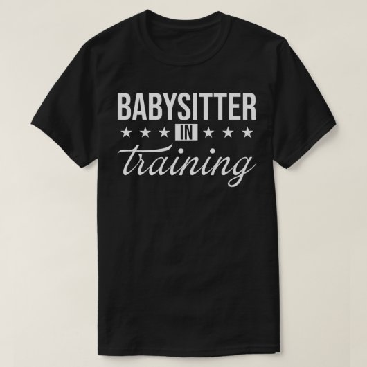 Babysitter in trainingsuitkering t-shirt (Design voorkant)