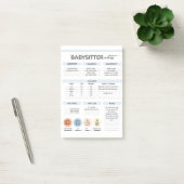 Babysitter Informatie Notities Post-it® Notes (Kantoor)