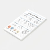 Babysitter Informatie Notities Post-it® Notes (Schuin)