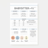 Babysitter Informatie Notities Post-it® Notes (Voorkant)