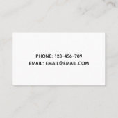 Babysitter kalligrafie esthetiek modern elegant visitekaartje (Achterkant)