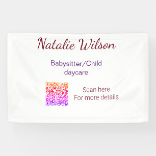 Babysitter kind kinderopvang nanny toevoegen naam spandoek