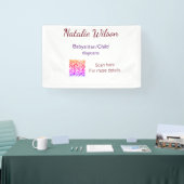 Babysitter kind kinderopvang nanny toevoegen naam  spandoek (Beurs)