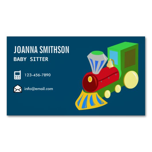 Babysitter-kinderkleuter Magnetisch Visitekaartje (Voorkant)