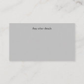 Babysitter, Kinderopvang Contact Visitekaartje (Achterkant)