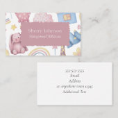 Babysitter/Kinderopvang/Kinderopvang/Nanny Visitekaartje (Voorkant / Achterkant)