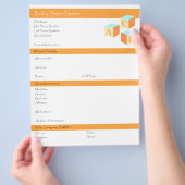Babysitter Lijst met informatie en instructies Flyer (Hand)