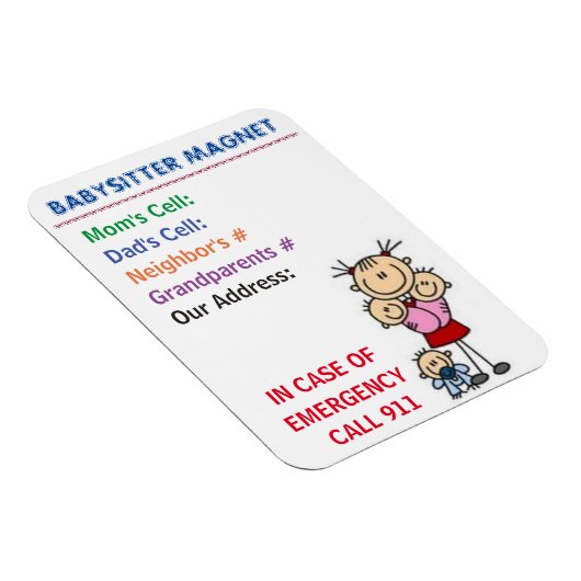 Babysitter Magnet Magneet (Rechterzijde)