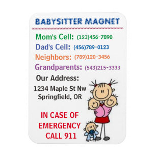 Babysitter Magnet Magneet