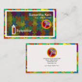 Babysitter Magnificent Jigzaag Puzzle Visitekaartje (Voorkant / Achterkant)