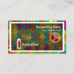 Babysitter Magnificent Jigzaag Puzzle Visitekaartje