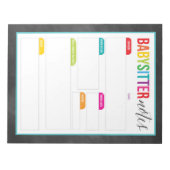 Babysitter merkt Notitieblok voor Ouders (Groot) o (Voorkant)