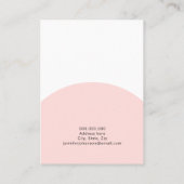 Babysitter minimalistische witte roze Waterverf Visitekaartje (Achterkant)