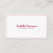 Babysitter Modern Floral Roos Girly Babyzittend Visitekaartje (Achterkant)