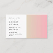 Babysitter | Modern minimalistisch roze en groen Visitekaartje (Achterkant)