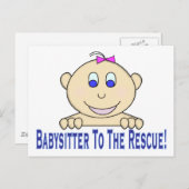 Babysitter naar de redding briefkaart (Voorkant / Achterkant)