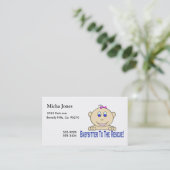 Babysitter naar de redding visitekaartje (Staand voorkant)