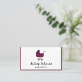 Babysitter Nanny Classy moderne elegante kinderopv Visitekaartje (Staand voorkant)