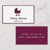 Babysitter Nanny Classy moderne elegante kinderopv Visitekaartje (Voorkant / Achterkant)