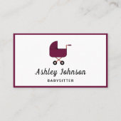 Babysitter Nanny Classy moderne elegante kinderopv Visitekaartje (Voorkant)