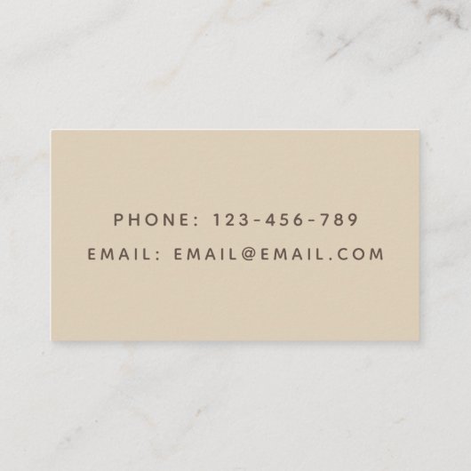 Babysitter Nanny Eenvoudige Schone Niet Foto Paste Visitekaartje (Achterkant)