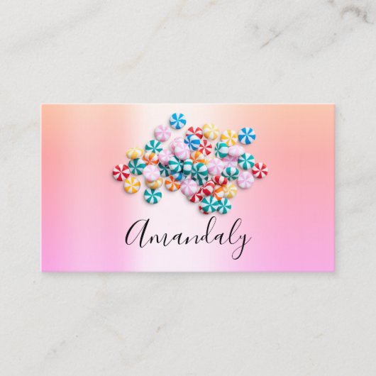 Babysitter Nanny kinderdagverblijf Pastels Gelly Visitekaartje (Voorkant)