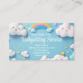 Babysitter Nanny Kinderopvang Happy Clouds Visitekaartje (Voorkant)